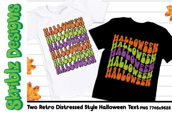 Download Retro Distressed Style Halloween Text - Distressed style Collection