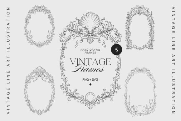 Download 5 Vintage Baroque Frames - Baroque Collection