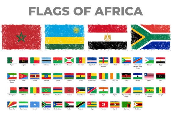 Download Flags of Africa Grunge Distressed Style - Distressed style Collection
